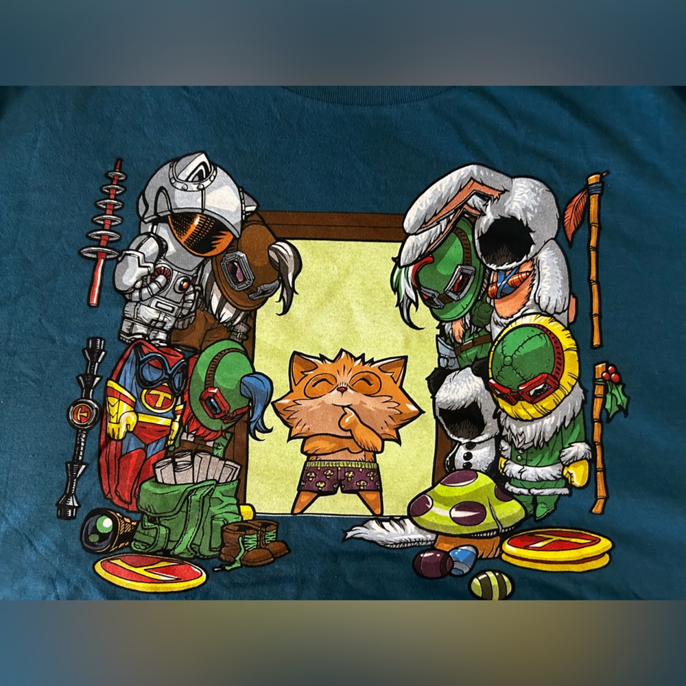 Riot Games Men's Blue Graphic T-Shirt 2XL